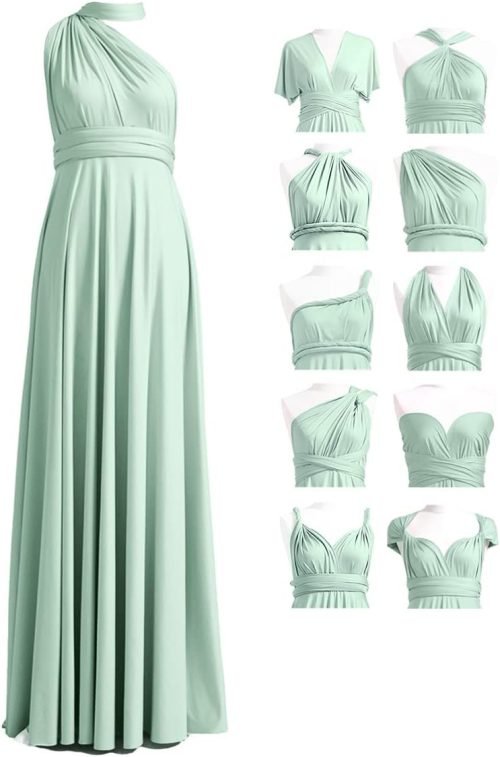 Infinity Dress with Bandeau, Convertible Bridesmaid Dress, Long, Plus Size, Multi-Way Dress, Twist Wrap Dress