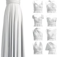 Infinity Dress with Bandeau, Convertible Bridesmaid Dress, Long, Plus Size, Multi-Way Dress, Twist Wrap Dress