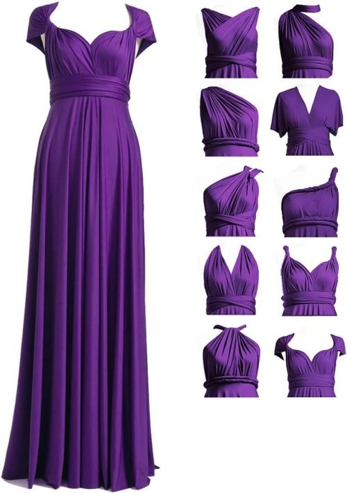 Infinity Dress with Bandeau, Convertible Bridesmaid Dress, Long, Plus Size, Multi-Way Dress, Twist Wrap Dress