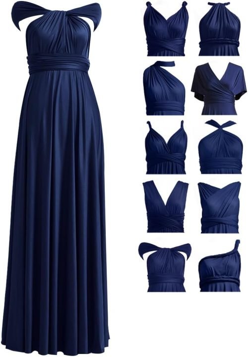 Infinity Dress with Bandeau, Convertible Bridesmaid Dress, Long, Plus Size, Multi-Way Dress, Twist Wrap Dress