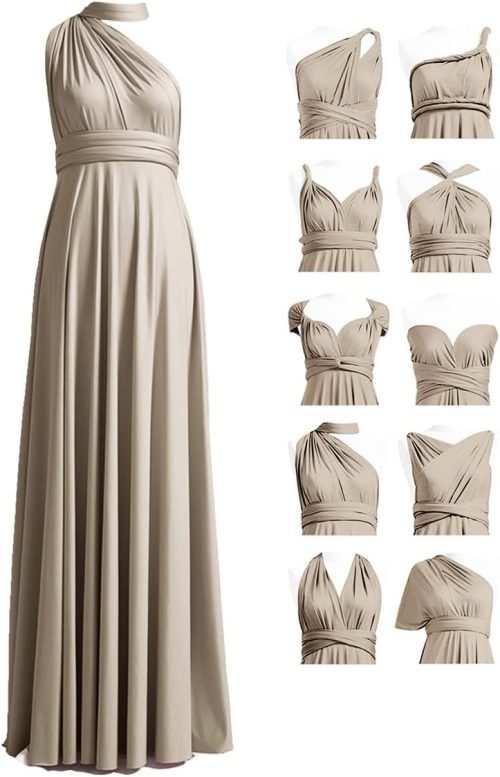 Infinity Dress with Bandeau, Convertible Bridesmaid Dress, Long, Plus Size, Multi-Way Dress, Twist Wrap Dress