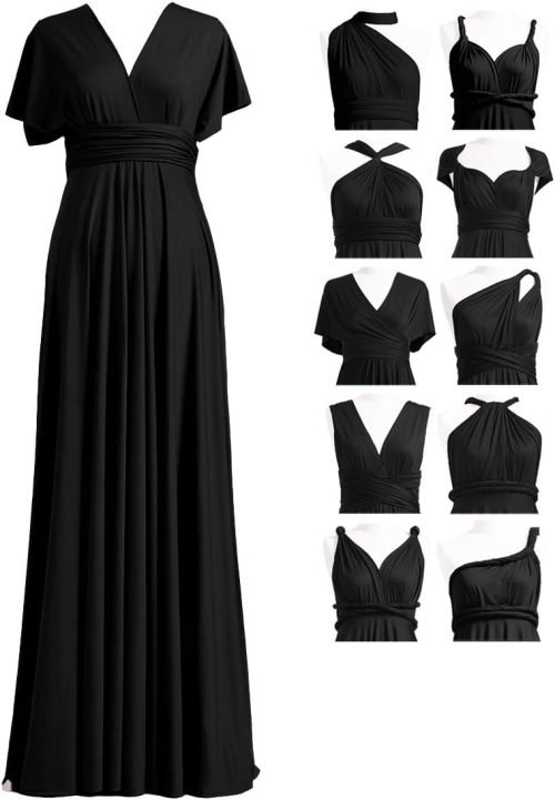Infinity Dress with Bandeau, Convertible Bridesmaid Dress, Long, Plus Size, Multi-Way Dress, Twist Wrap Dress