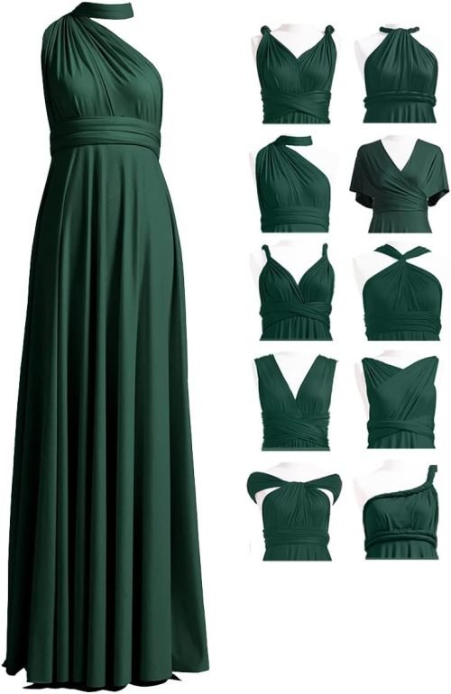 Infinity Dress with Bandeau, Convertible Bridesmaid Dress, Long, Plus Size, Multi-Way Dress, Twist Wrap Dress