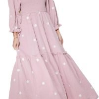 Women’s Floral Smocked Maxi Dress Boho Puff Sleeve Sweetheart A-Line Flowy Long Dresses Y2K Swing Beach Sundress