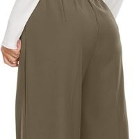 Women's Wide Leg Pants High Elastic Waisted Long Straight Casual Pant Fashion Loose Trousers