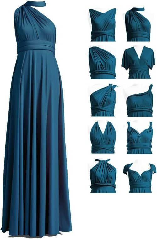 Infinity Dress with Bandeau, Convertible Bridesmaid Dress, Long, Plus Size, Multi-Way Dress, Twist Wrap Dress