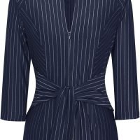 Womens Front Zipper Tie Waist Slim Work Business Office Bodycon Pencil Dress