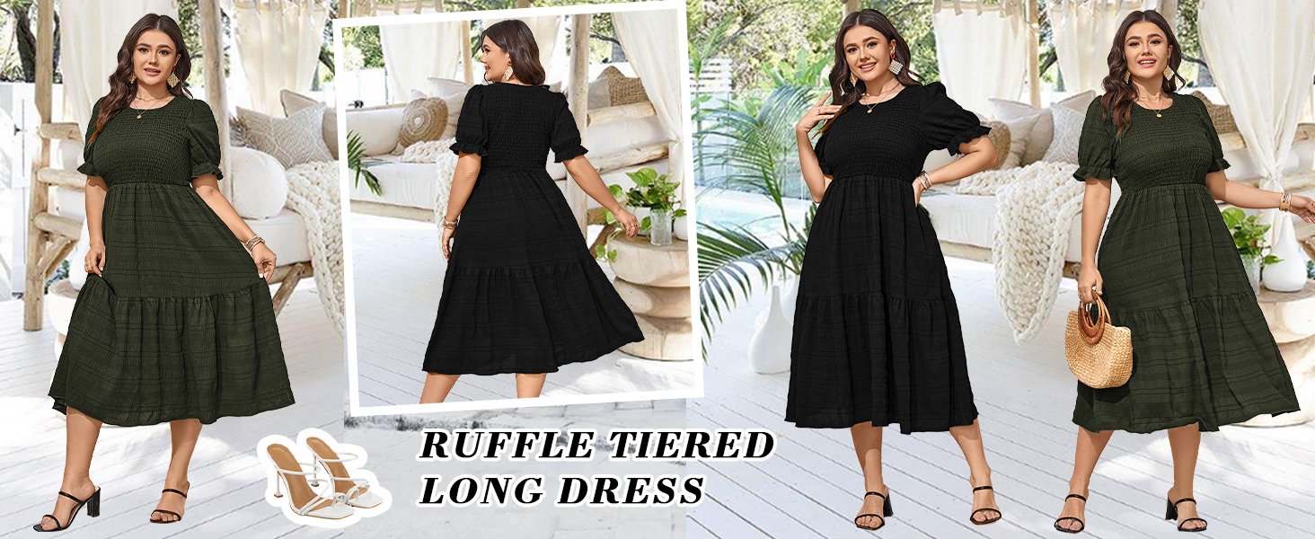 Elegant Ruffle Dress Women