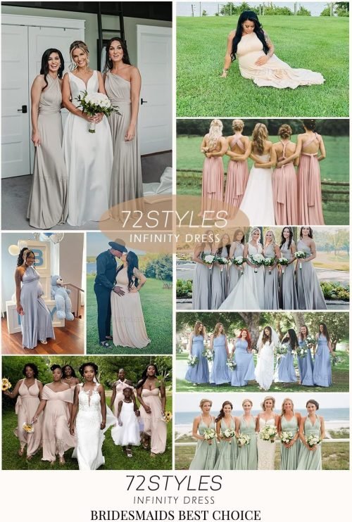 Infinity Dress with Bandeau, Convertible Bridesmaid Dress, Long, Plus Size, Multi-Way Dress, Twist Wrap Dress