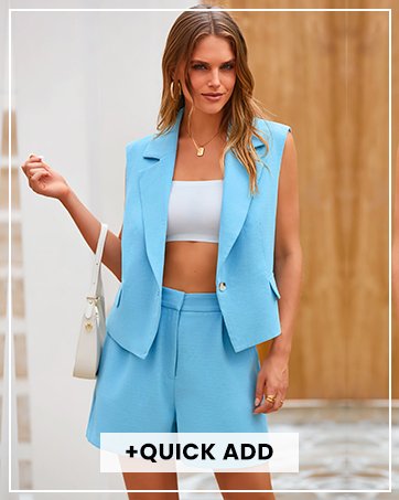 two piece outfits for women summer fashion vest blazer shorts set casual outfits for women