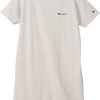Short Sleeve Round Neck Cotton USA Script Logo Dress Women's Basic