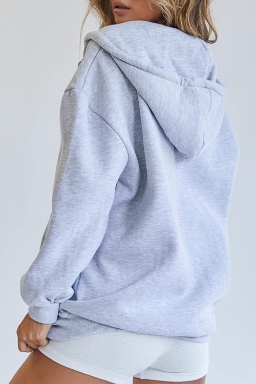 Womens Zip Up Hoodies Long Sleeve Sweatshirts Fall Outfits Oversized Sweaters Casual Fashion Jackets
