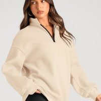 Women's Hoodie, Polyester Heathered Zip-up Hoodie, Sports