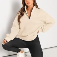 Women's Hoodie, Polyester Heathered Zip-up Hoodie, Sports