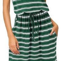 Womens Hide Belly Mid Length Work Casual Dress with Pockets